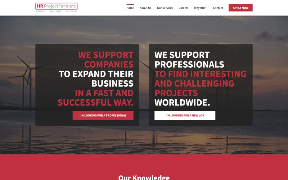 HR ProjectPartners desktop page 2